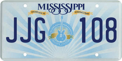 MS license plate JJG108