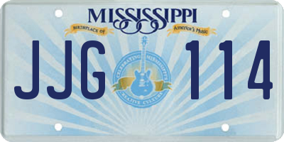 MS license plate JJG114