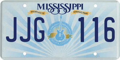 MS license plate JJG116