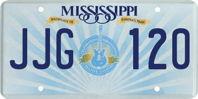 MS license plate JJG120
