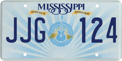 MS license plate JJG124