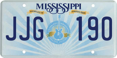 MS license plate JJG190