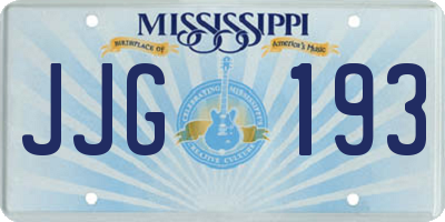 MS license plate JJG193