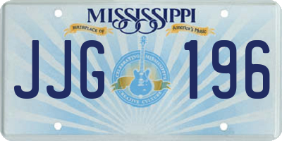 MS license plate JJG196