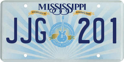 MS license plate JJG201