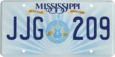 MS license plate JJG209