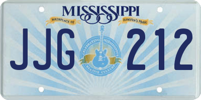 MS license plate JJG212