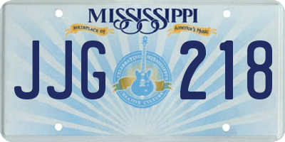 MS license plate JJG218