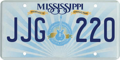 MS license plate JJG220