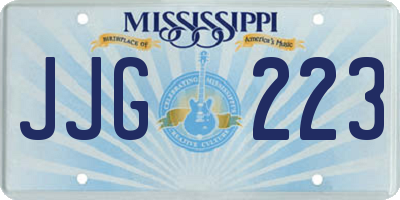 MS license plate JJG223