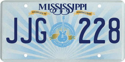 MS license plate JJG228