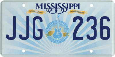 MS license plate JJG236