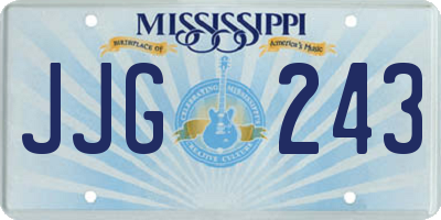 MS license plate JJG243