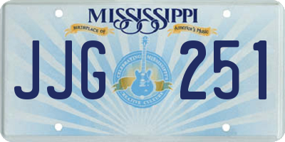 MS license plate JJG251