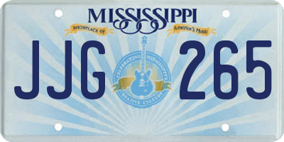 MS license plate JJG265
