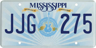 MS license plate JJG275
