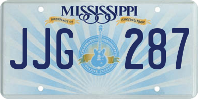 MS license plate JJG287