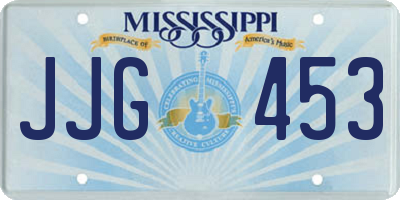 MS license plate JJG453