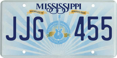 MS license plate JJG455