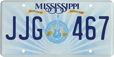 MS license plate JJG467