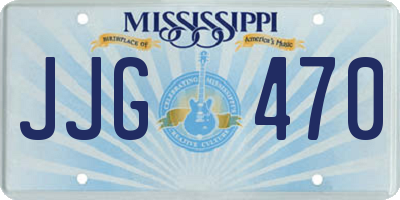 MS license plate JJG470