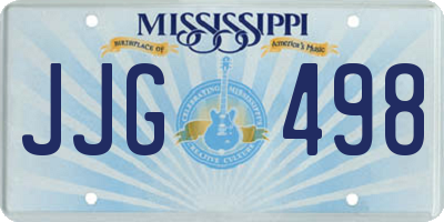 MS license plate JJG498