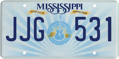 MS license plate JJG531