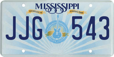 MS license plate JJG543
