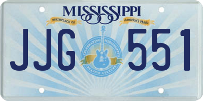 MS license plate JJG551