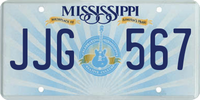 MS license plate JJG567