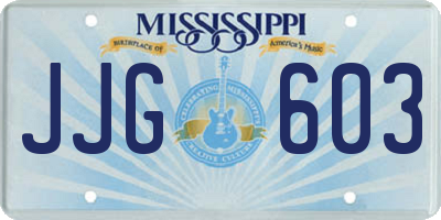 MS license plate JJG603
