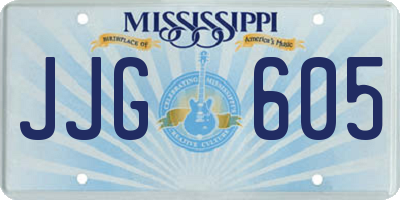 MS license plate JJG605