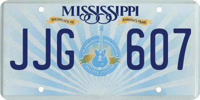 MS license plate JJG607