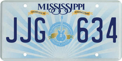 MS license plate JJG634