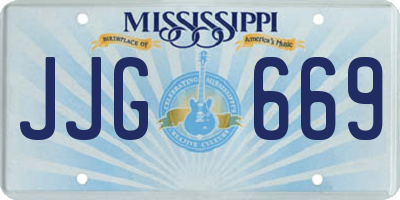 MS license plate JJG669