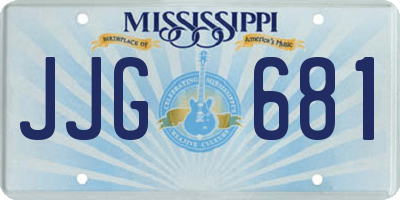 MS license plate JJG681