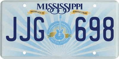 MS license plate JJG698