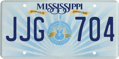 MS license plate JJG704