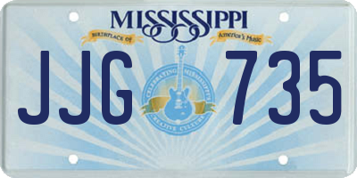 MS license plate JJG735