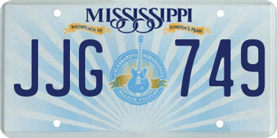 MS license plate JJG749