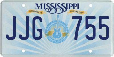 MS license plate JJG755
