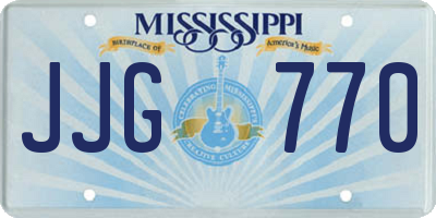 MS license plate JJG770