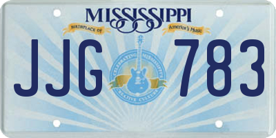MS license plate JJG783