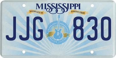 MS license plate JJG830