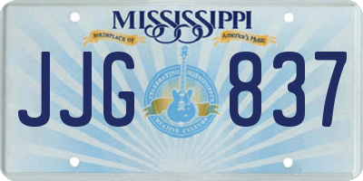 MS license plate JJG837
