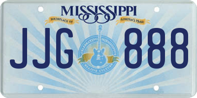 MS license plate JJG888