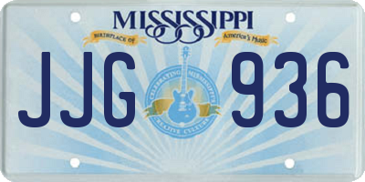 MS license plate JJG936
