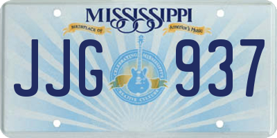 MS license plate JJG937