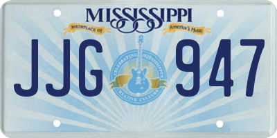 MS license plate JJG947