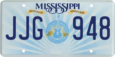 MS license plate JJG948